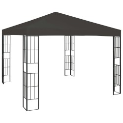 vidaXL Cenador gris antracita 3x3 m