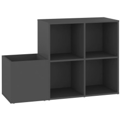 vidaXL Zapatero de recibidor madera contrachapada gris 105x35,5x70 cm