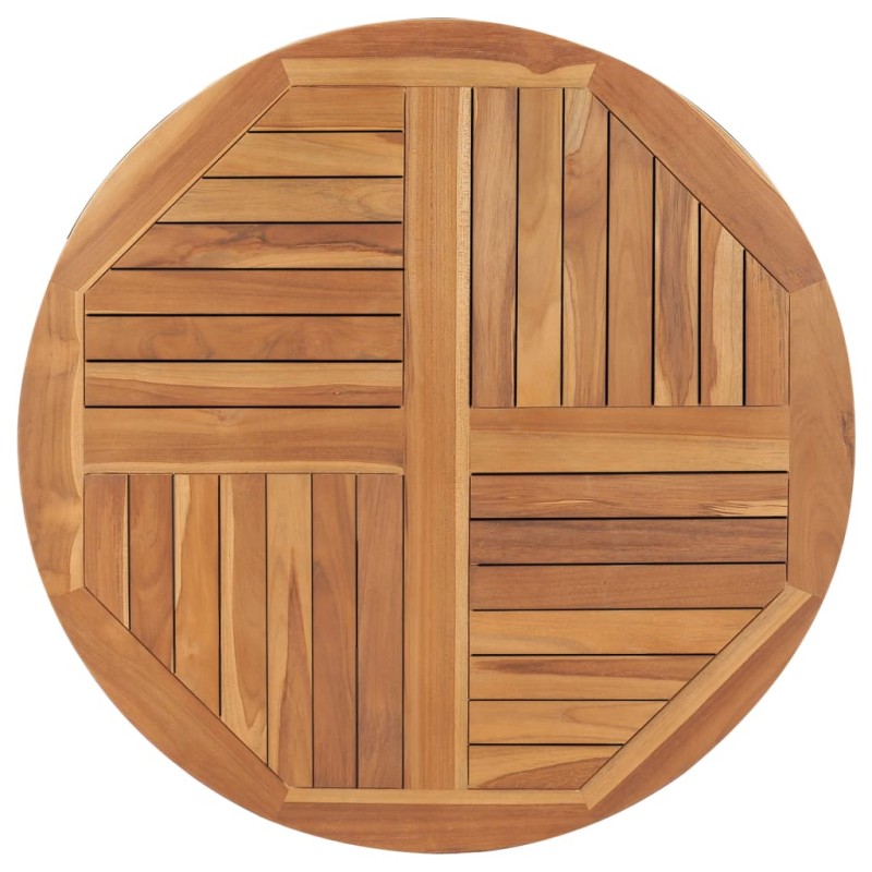 vidaXL Superficie de mesa redonda madera maciza de teca 2,5 cm 90 cm vidaXL Superficie de mesa redonda madera maciza de teca 2,5 cm 90 cm