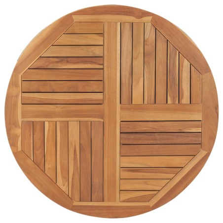 vidaXL Superficie de mesa redonda madera maciza de teca 2,5 cm 90 cm