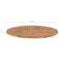 vidaXL Superficie de mesa redonda madera maciza de teca 2,5 cm 90 cm vidaXL Superficie de mesa redonda madera maciza de teca 2,5 cm 90 cm