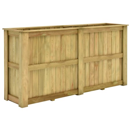vidaXL Arriate de madera de pino impregnada 196x50x100 cm