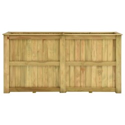 vidaXL Arriate de madera de pino impregnada 196x50x100 cm