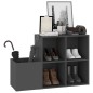 vidaXL Zapatero de recibidor madera contrachapada gris 105x35,5x70 cm