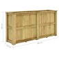 vidaXL Arriate de madera de pino impregnada 196x50x100 cm vidaXL Arriate de madera de pino impregnada 196x50x100 cm