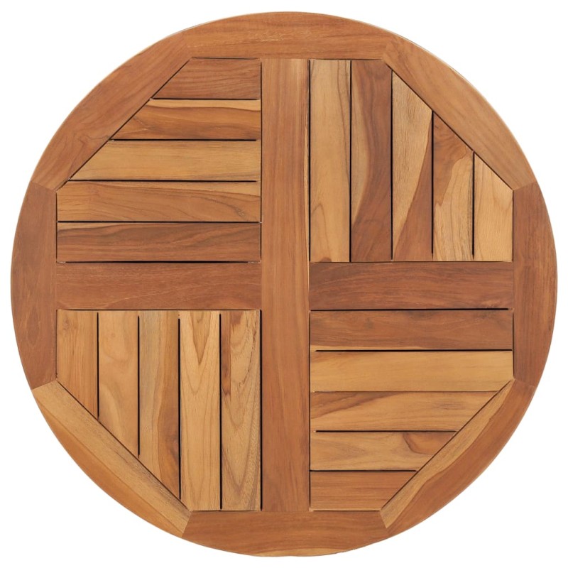 vidaXL Superficie de mesa redonda madera maciza de teca 2,5 cm 70 cm vidaXL Superficie de mesa redonda madera maciza de teca 2,5 cm 70 cm