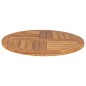 vidaXL Superficie de mesa redonda madera maciza de teca 2,5 cm 70 cm vidaXL Superficie de mesa redonda madera maciza de teca 2,5 cm 70 cm