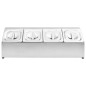 vidaXL Soporte bandeja Gastronorm con 4 bandejas 1/6 acero inoxidable vidaXL Soporte bandeja Gastronorm con 4 bandejas 1/6 acero inoxidable