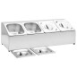 vidaXL Soporte bandeja Gastronorm con 4 bandejas 1/6 acero inoxidable vidaXL Soporte bandeja Gastronorm con 4 bandejas 1/6 acero inoxidable