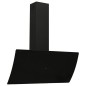 vidaXL Campana extractora de pared acero vidrio templado negro 90 cm vidaXL Campana extractora de pared acero vidrio templado negro 90 cm