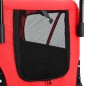 vidaXL Remolque de bicicleta para mascotas cochecito 2 en 1 rojo negro vidaXL Remolque de bicicleta para mascotas cochecito 2 en 1 rojo negro