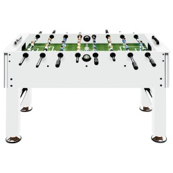 vidaXL Futbolín de acero blanco 60 kg 140x74,5x87,5 cm