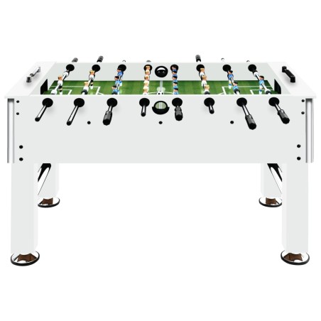 vidaXL Futbolín de acero blanco 60 kg 140x74,5x87,5 cm