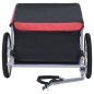 vidaXL Remolque para bicicletas negro y rojo 65 kg vidaXL Remolque para bicicletas negro y rojo 65 kg