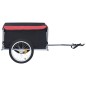 vidaXL Remolque para bicicletas negro y rojo 65 kg vidaXL Remolque para bicicletas negro y rojo 65 kg