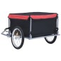 vidaXL Remolque para bicicletas negro y rojo 65 kg vidaXL Remolque para bicicletas negro y rojo 65 kg