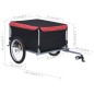 vidaXL Remolque para bicicletas negro y rojo 65 kg vidaXL Remolque para bicicletas negro y rojo 65 kg