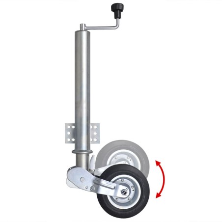 vidaXL Rueda jockey de remolque plegable de alta resistencia 60 mm