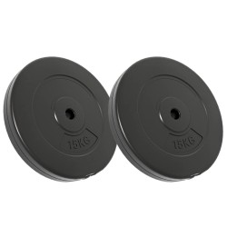 vidaXL Discos de pesas 2 uds 30 kg cemento