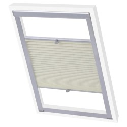 vidaXL Persiana plisada crema M06/306 