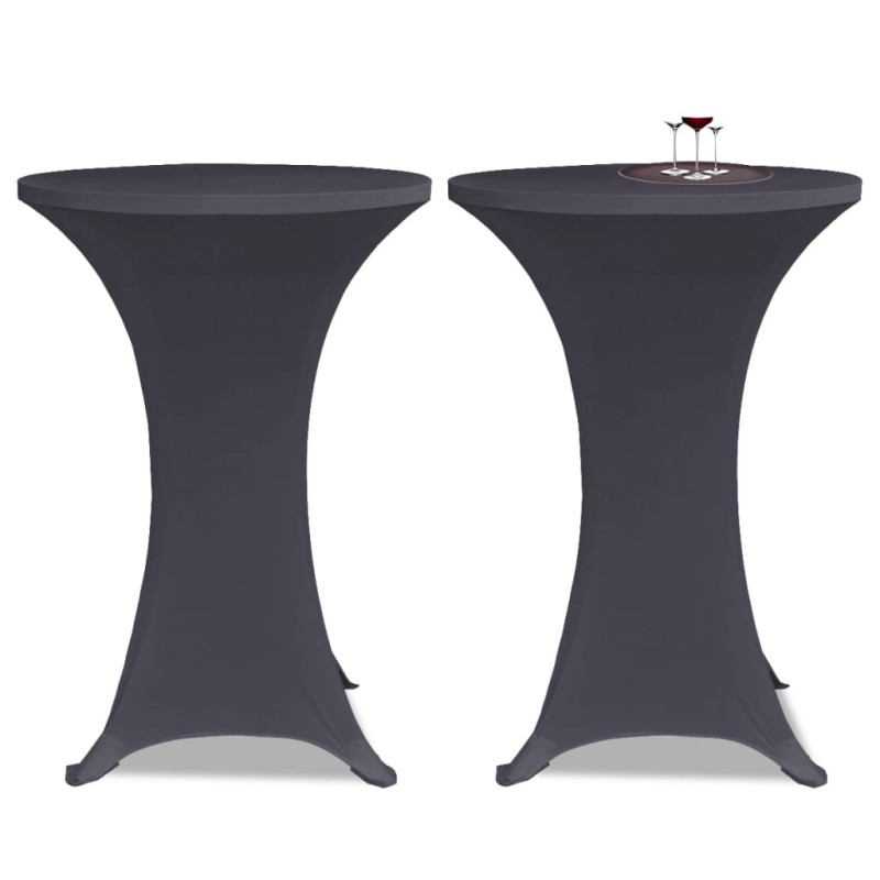vidaXL Funda elástica para mesa 2 unidades 60 cm gris antracita vidaXL Funda elástica para mesa 2 unidades 60 cm gris antracita