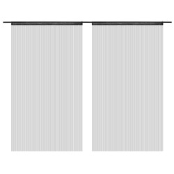 vidaXL Cortinas de flecos 2 piezas 140x250 cm negras