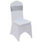 vidaXL Lazo de silla elástico 25 uds con broche de diamante plateado vidaXL Lazo de silla elástico 25 uds con broche de diamante plateado