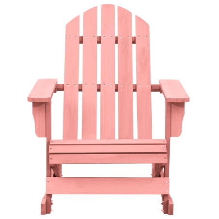 vidaXL Silla mecedora de jardín Adirondack madera maciza abeto rosa