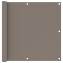 vidaXL Toldo para balcón de tela oxford gris taupe 90x500 cm