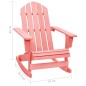 vidaXL Silla mecedora de jardín Adirondack madera maciza abeto rosa vidaXL Silla mecedora de jardín Adirondack madera maciza abeto rosa