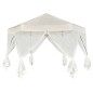 vidaXL Carpa desplegable hexagonal 6 paredes blanco crema 3,6x3,1m vidaXL Carpa desplegable hexagonal 6 paredes blanco crema 3,6x3,1m