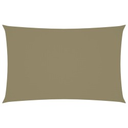 vidaXL Toldo de vela rectangular tela Oxford beige 2x5 m
