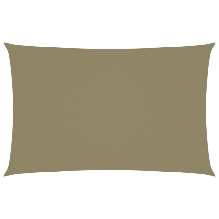 vidaXL Toldo de vela rectangular tela Oxford beige 2x5 m