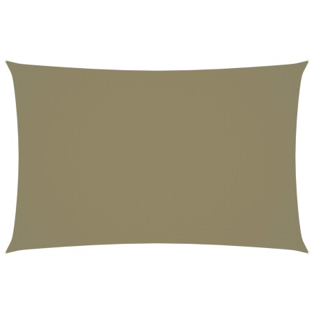 vidaXL Toldo de vela rectangular tela Oxford beige 2,5x5 m