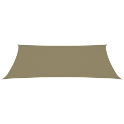 vidaXL Toldo de vela rectangular tela Oxford beige 2,5x5 m