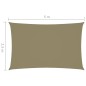 vidaXL Toldo de vela rectangular tela Oxford beige 2,5x5 m vidaXL Toldo de vela rectangular tela Oxford beige 2,5x5 m