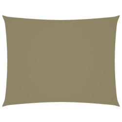 vidaXL Toldo de vela rectangular tela Oxford beige 4x5 m