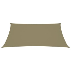 vidaXL Toldo de vela rectangular tela Oxford beige 4x5 m