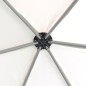 vidaXL Carpa desplegable hexagonal 6 paredes blanco crema 3,6x3,1m vidaXL Carpa desplegable hexagonal 6 paredes blanco crema 3,6x3,1m