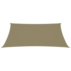 vidaXL Toldo de vela rectangular tela Oxford beige 6x8 m