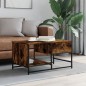 vidaXL Mesa de centro madera contrachapada roble ahumado 85,5x51x45 cm vidaXL Mesa de centro madera contrachapada roble ahumado 85,5x51x45 cm