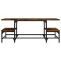 vidaXL Mesa de centro madera contrachapada roble ahumado 100x50,5x40cm