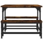 vidaXL Mesa de centro madera contrachapada roble ahumado 100x50,5x40cm