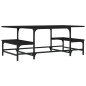 vidaXL Mesa de centro madera contrachapada negro 100x50,5x40 cm vidaXL Mesa de centro madera contrachapada negro 100x50,5x40 cm
