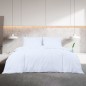 vidaXL Juego de funda nórdica microfibra ligera blanco 220x240 cm