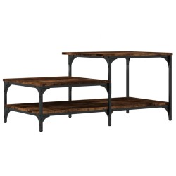 vidaXL Mesa de centro madera de ingeniería roble ahumado 100x50,5x45cm