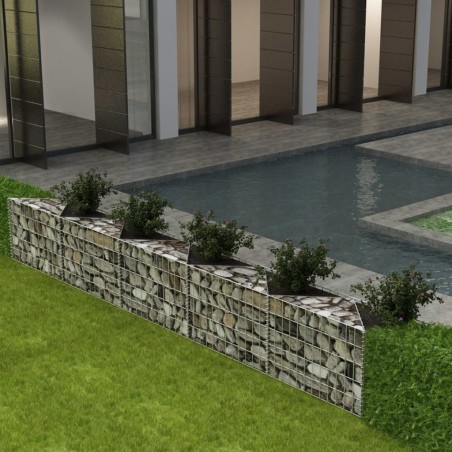 vidaXL Cesta de muro de gaviones acero galvanizado 300x30x50 cm