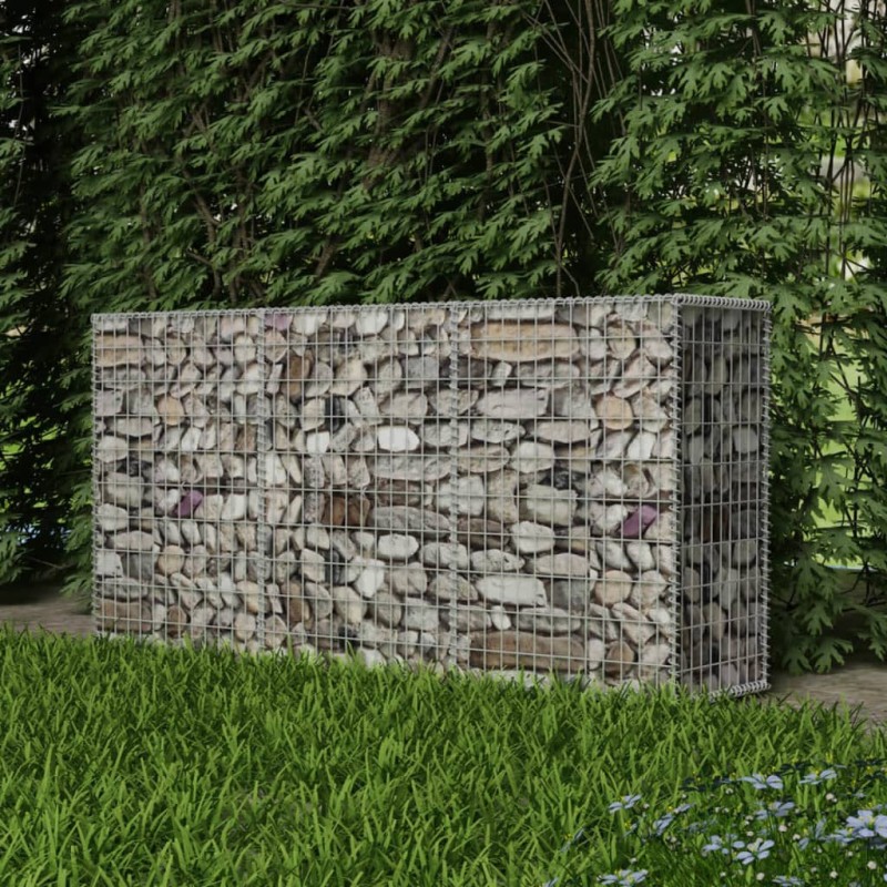 vidaXL Cesta de muro de gaviones acero galvanizado 200x50x100 cm vidaXL Cesta de muro de gaviones acero galvanizado 200x50x100 cm