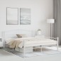 vidaXL Estructura de cama de metal blanca 160x200 cm vidaXL Estructura de cama de metal blanca 160x200 cm