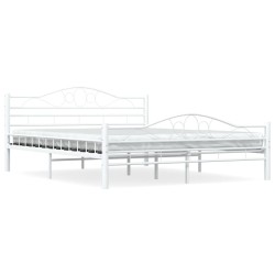 vidaXL Estructura de cama de metal blanca 160x200 cm